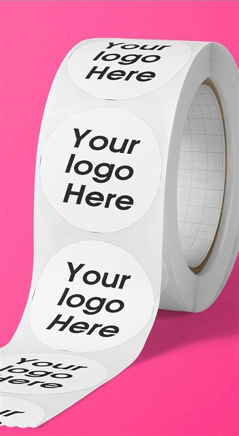 Roll Of Logo Stickers Small Business Packaging Labels 35mm 50mm