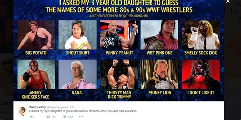 Toddler Tries To Guess Names Of 80s And 90s Wrestlers Fails
