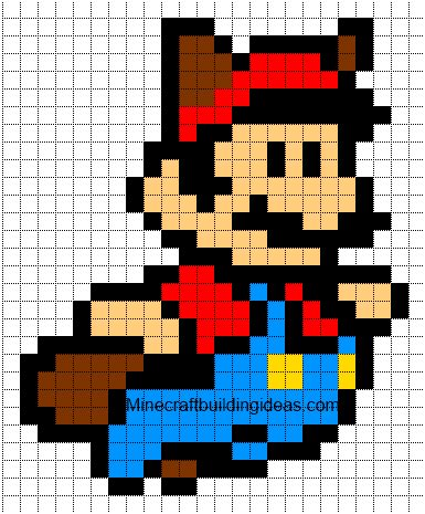 Minecraft Pixel Art Templates Mario