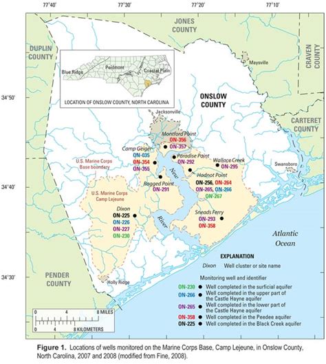 Camp Lejeune Marine Base Map