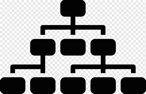 Organización jerárquica estructura organizativa iconos de equipo de