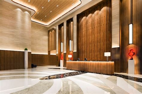 Free Photo Luxury Hotel Reception Hall And Lounge Restaurant With