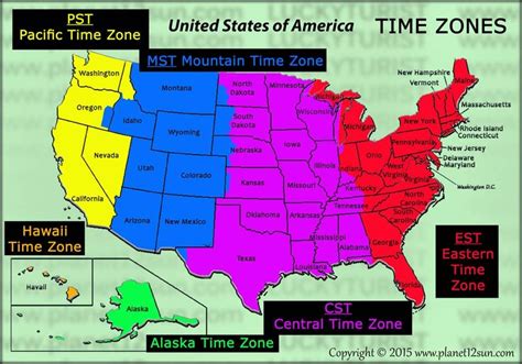 Time Zones United States Geography Time Zones Educational Articles