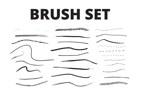 30 Brush Set For Illustrator Brushes Creative Market