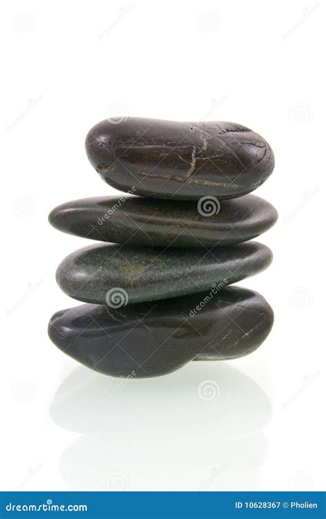 Stack Of Black Massage Stones Stock Image Image Of Treatment Decoration 10628367