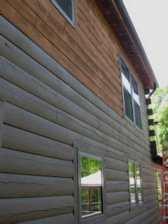 I wanted a deep rich brown and this color was. ~ CtLogCabin ~ Color is Sherwin Williams Woodskapes solid color stain in ShagBark | Log cabin ...