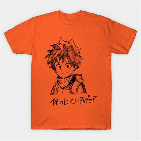 My Hero Izuku Midoriya Sketch T Shirt My Hero Academia Store
