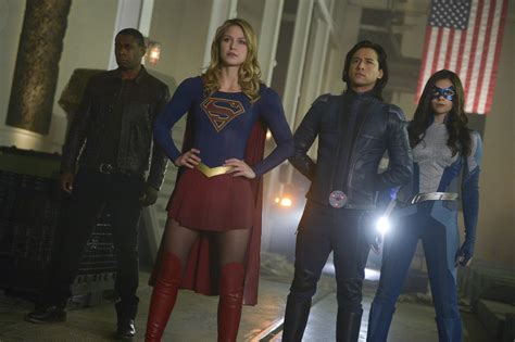 Supergirl The Superfriends Square Off Against The Elite In New Photos