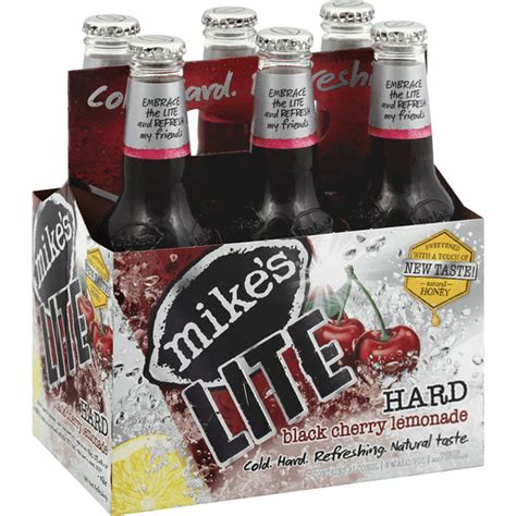 Mikes Hard Lite Black Cherry Lemonade 6 Pack 5 Abv Malt Beverages