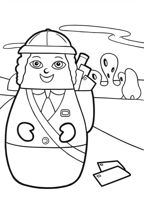 Mail Carrier Bring Us Our Mail In Higglytown Heroes Coloring Page
