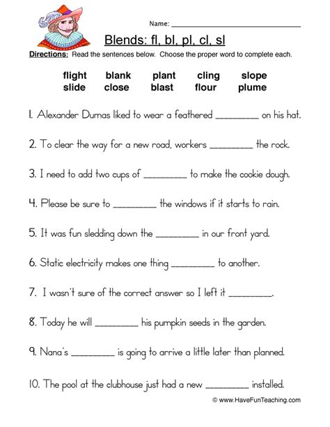 Blends Worksheets Have Fun Teaching
