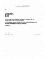 Letter For Change Of Electricity Meter