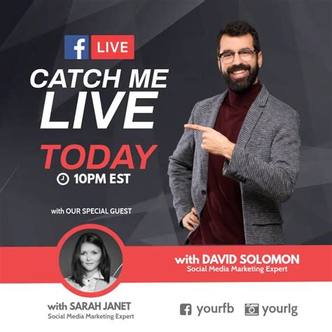 Pin On Facebook Live Poster Template