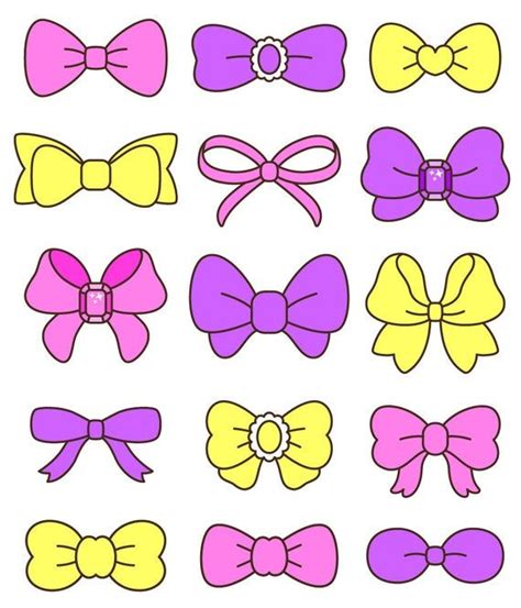 Bow Clipart Cute Clipart Easter Drawings Cute Drawings Purple Bows Pink Bow Easy Scenery