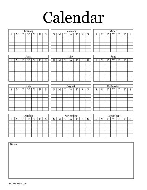 Printable Blank Yearly Calendar Template Pdf Calendar Dream Hot Sex Picture
