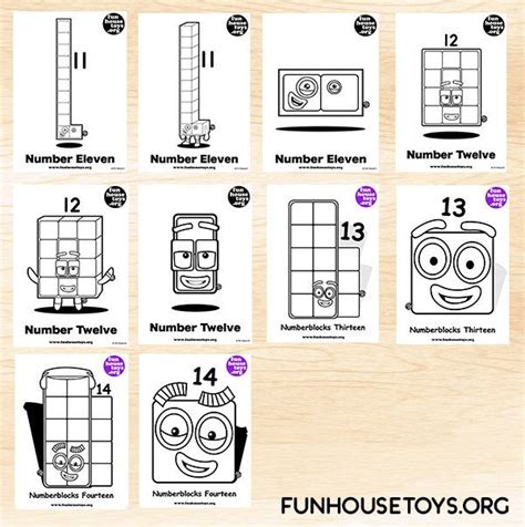Fun House Toys Numberblocks Coloring Pages For Kids Fun Coloring