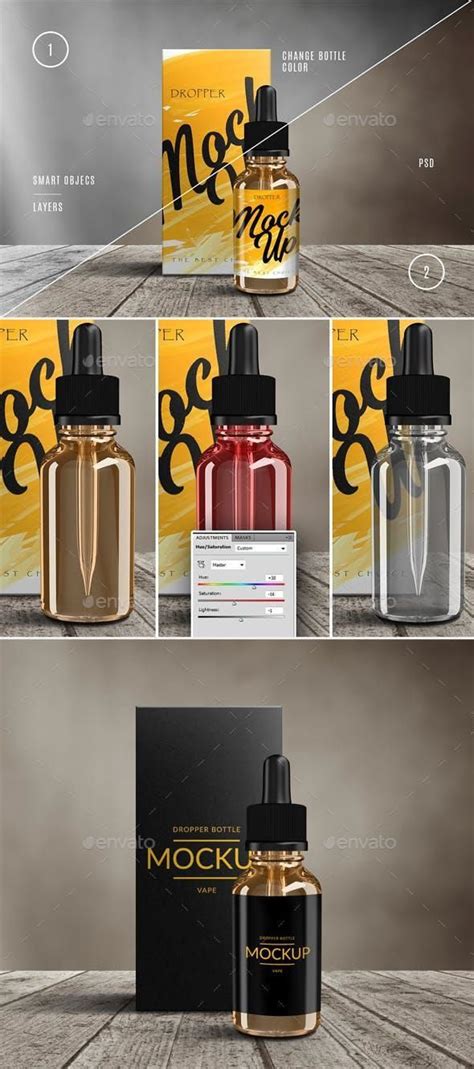 Download Dropper Bottle Mock-up Vape | Bottle design packaging ...