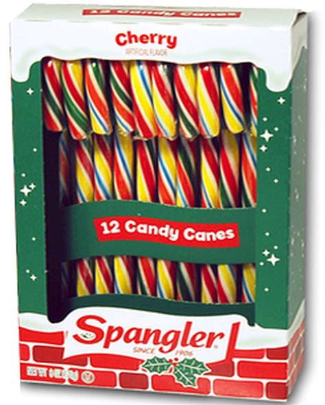 Multicolor Cherry Candy Canes 12ct Box Christmas Candy Canes