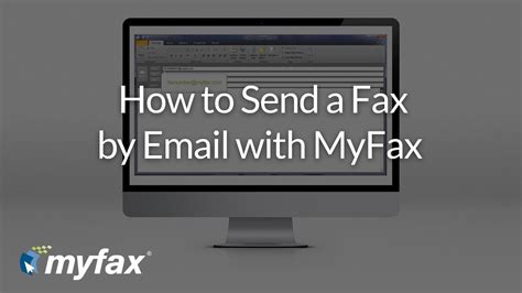 How To Send Fax By Email With Myfax Youtube