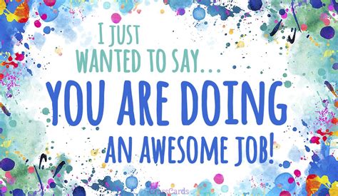 free you re doing an awesome job ecard email free personalized encouragement cards online