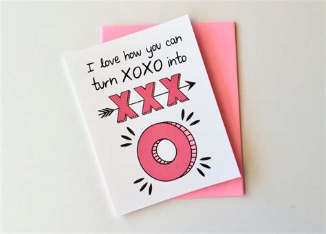 Naughty Love Card XXX O Single Card Envelope Etsy