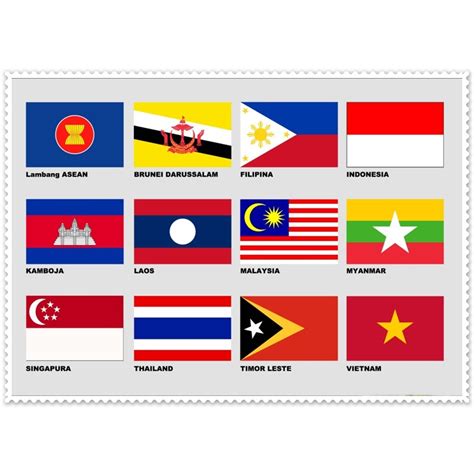 Lambang Negara Asean Mengenal Bendera Negara Anggota Asean Pusat My