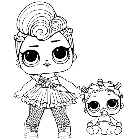 Lol Suprise Doll Baby Lil Sister Coloring Pages Lol Surprise Doll