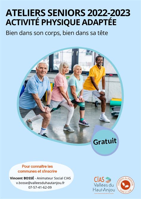 Ateliers Seniors Activit S Physiques Adapt Es Erdre En Anjou