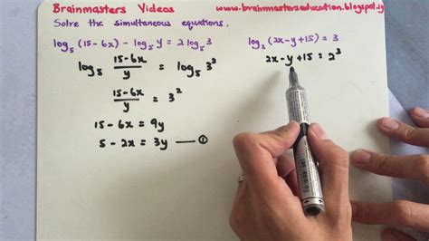 How To Solve Log Simultaneous Equations
