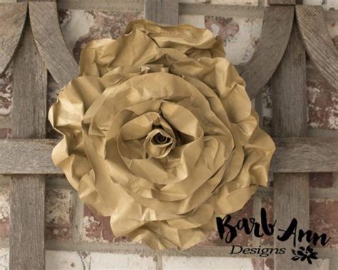 Eucalyptus Gold And Cream Large Paper Flower Wall Backdrop Barb Ann
