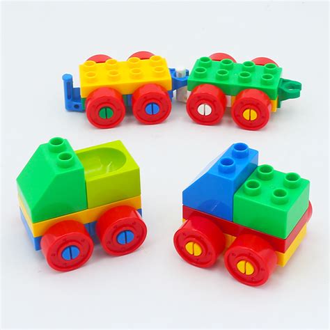 large size building blocks car accessories truck motorcycle vehicles compatible with lego