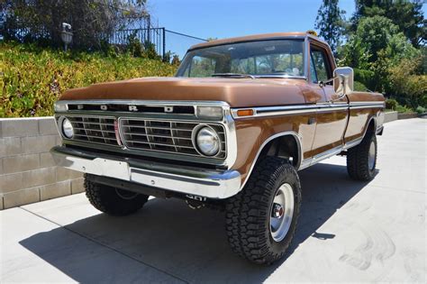 Wide, solid platform bow to stern, no stepping on rods. 1974 Ford F-250 Ranger XLT 4x4 4-Speed for sale on BaT ...