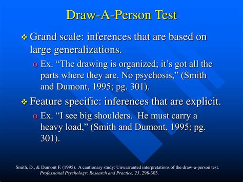Ppt A Cautionary Study Unwarranted Interpretations Of The Draw A