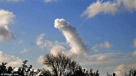 woman shocked to spot a phallic shape form in the clouds daily mail online