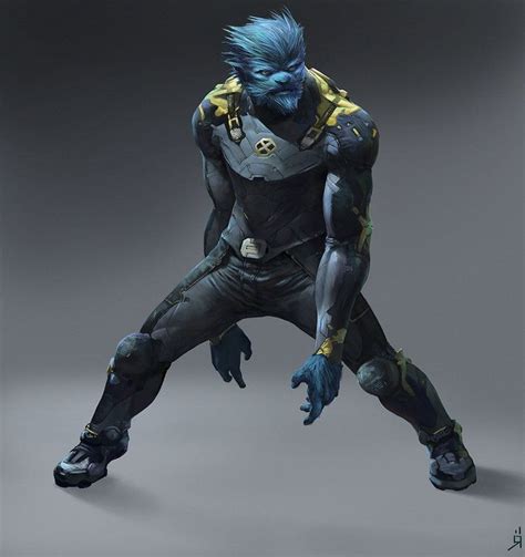 X Men Art By Oscar Römer Wolverine Nightcrawler Beast And Cyclops