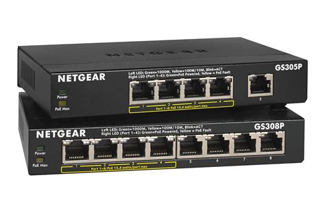 Netgear 5 Port Gigabit Ethernet Unmanaged Poe Switch Gs305p With 4