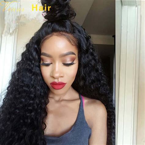 10a Human Hair Brazilian Kinky Curly Wig Glueless Full Lace Kinky Curly