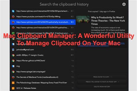 Mac Clipboard Manager A Wonderful Utility To Manage Clipboard On Your Mac