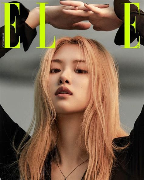 Blackpink S Ros Captivates As The July Cover Model Of Elle Allkpop