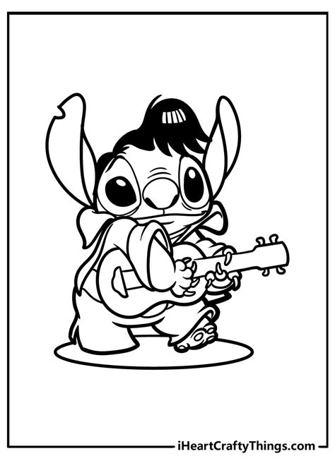 Stitchy Playing The Guitar Coloring Page