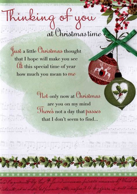 Jul 26, 2021 · anniversay verses anniversary verses for handmade anniversary cards, you are free to use any of theses anniversary verses for your own personal use. Thinking Of You At Christmas Time Greeting Card Traditional Cards Lovely Verse | eBay