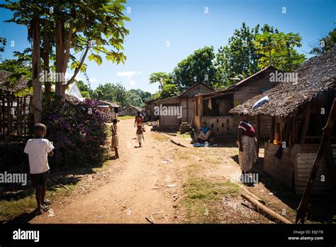 Life In Rural Poor Village Madagascar Africa Stock Photo Alamy