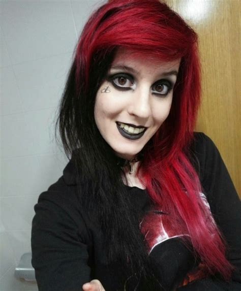 Half Red Half Black Hair Tumblr