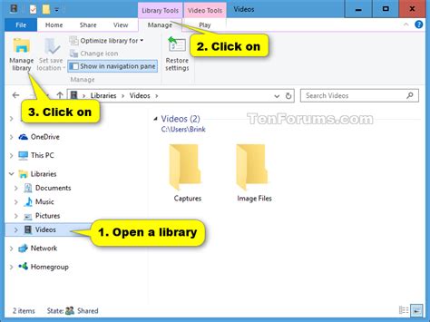 Include Folder Or Drive To Library In Windows 10 Tutorials