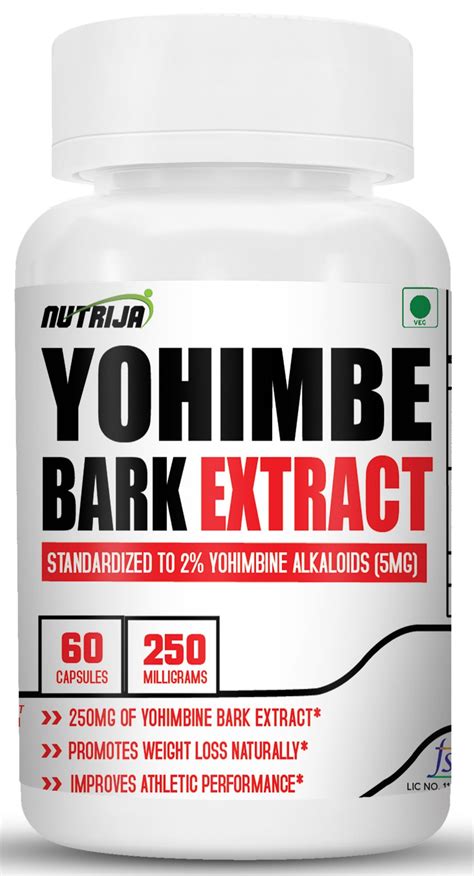 Buy Yohimbe Bark Extract Fat Burner Supplement In India Standardized