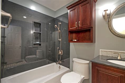 Vanity can decorate even the most boring bathroom. Hallway Bathroom Remodel - Contemporary - Bathroom - St ...
