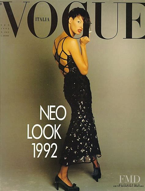 Cover Of Vogue Italy With Linda Evangelista September 1992 Id3301
