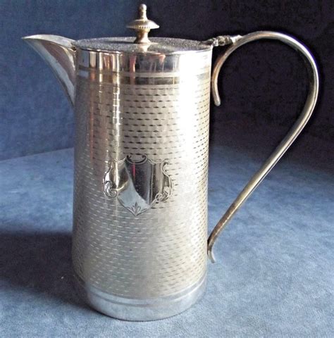 Antique Aesthetic Style Silver Plated Teapot Richly Decorated C 1910