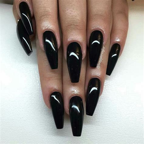 36 classy black nail designs classy black nails long acrylic nails prom nails