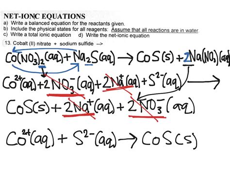 Krista S Net Ionic Equation Science Chemistry Balancing Equations